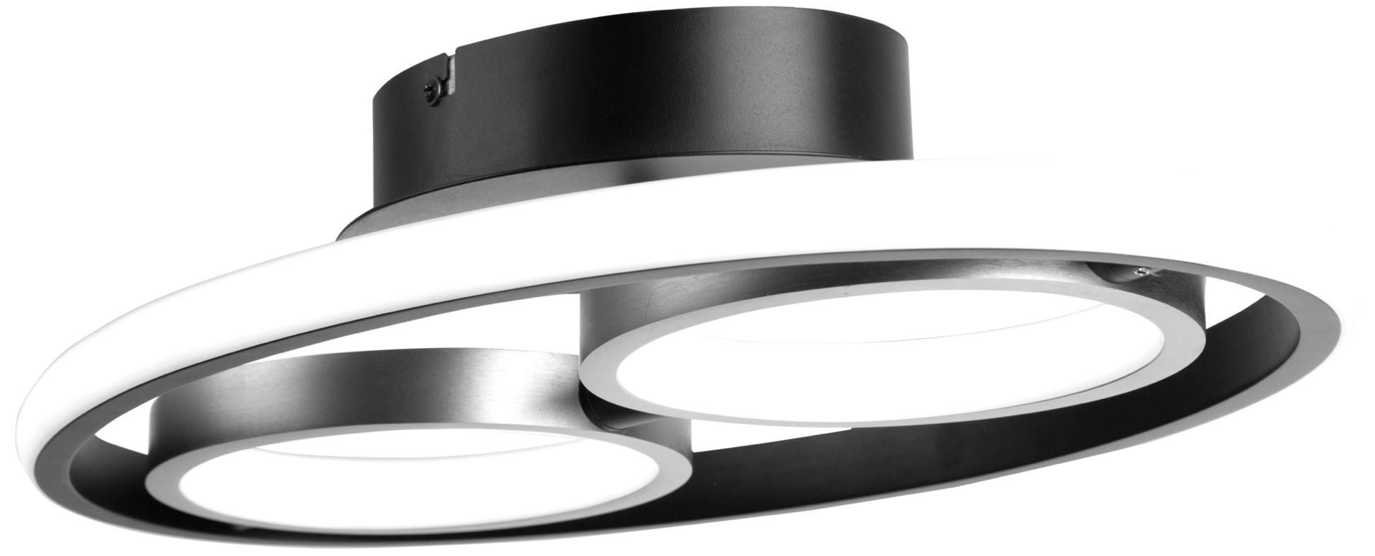 Image 3 Gemini 18W LED Flush Mount Black and Nickel more views