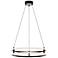 Gemini 24" Wide Black Double-Ring LED Pendant Light