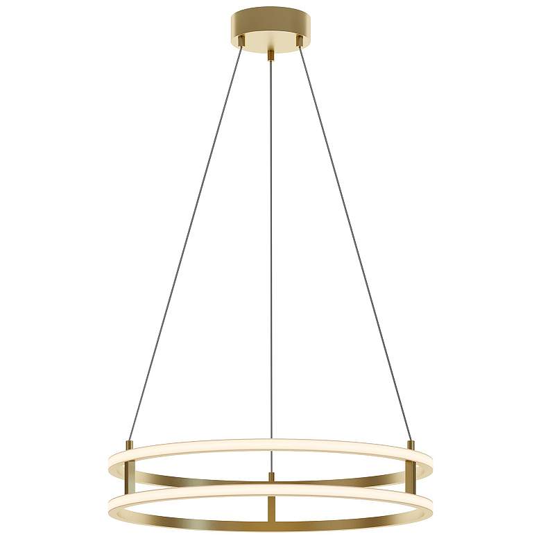 Image 1 Gemini 24" Wide Gold LED Pendant