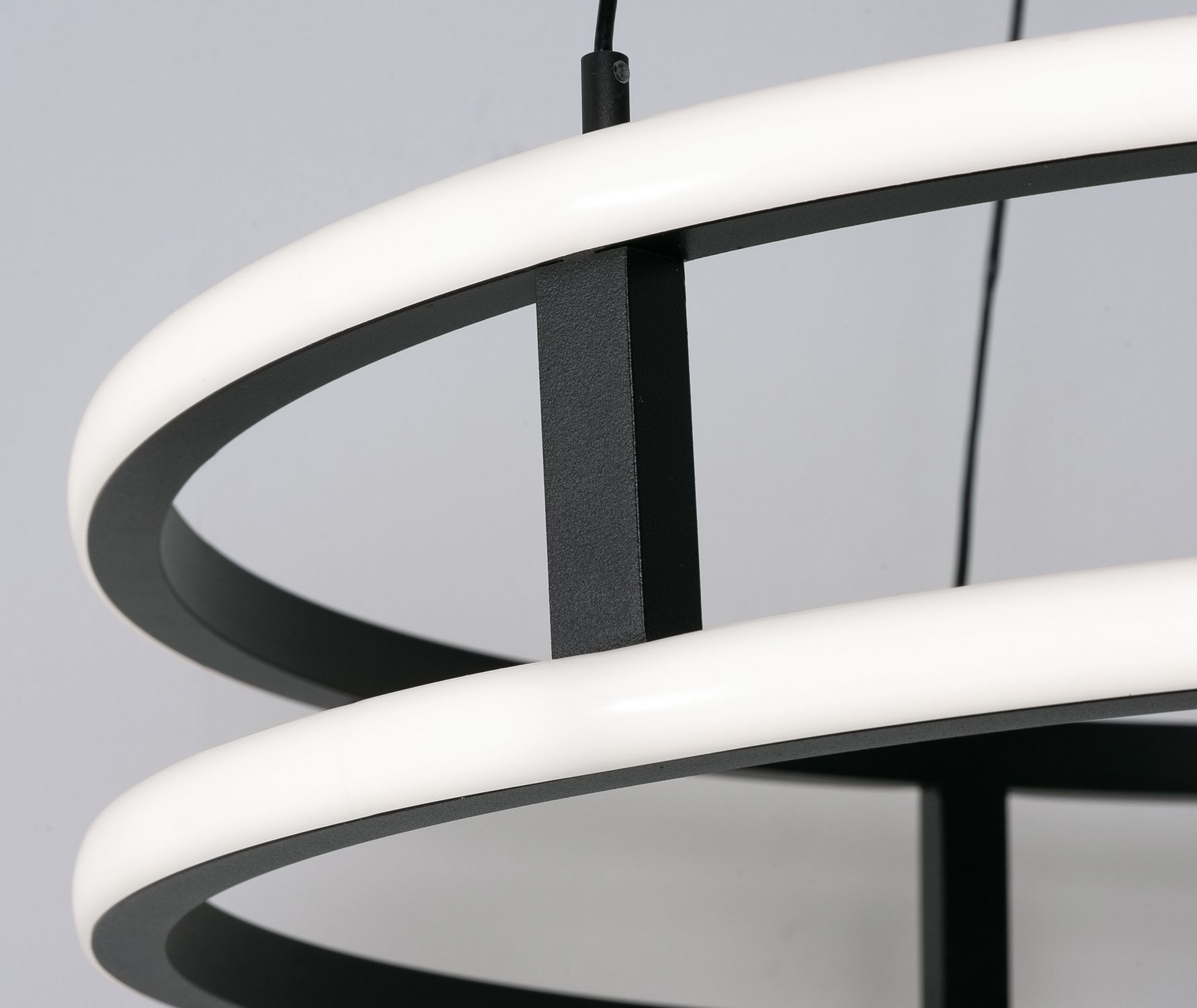 Image 4 Gemini 32" Wide Black Double Rings LED Pendant Light more views