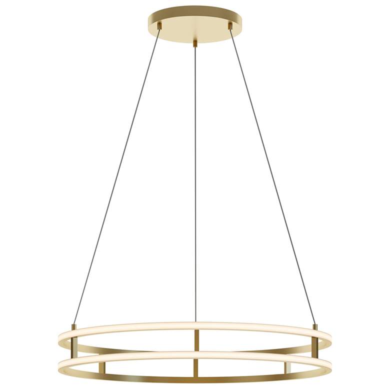Image 1 Gemini 32" Wide Gold LED Pendant