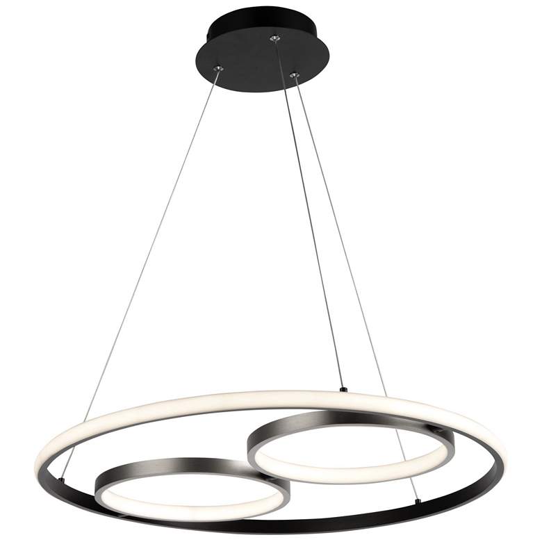 Image 1 Gemini 32W LED Pendant Black and Nickel