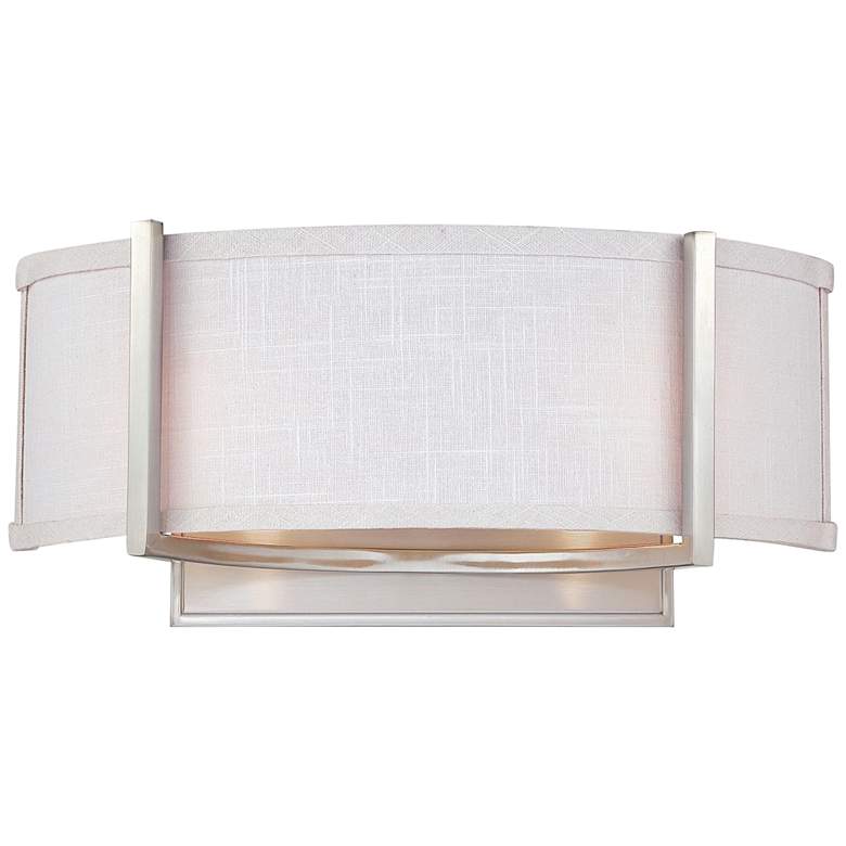 Image 1 Gemini 7 1/4 inch High Brushed Nickel Wall Sconce