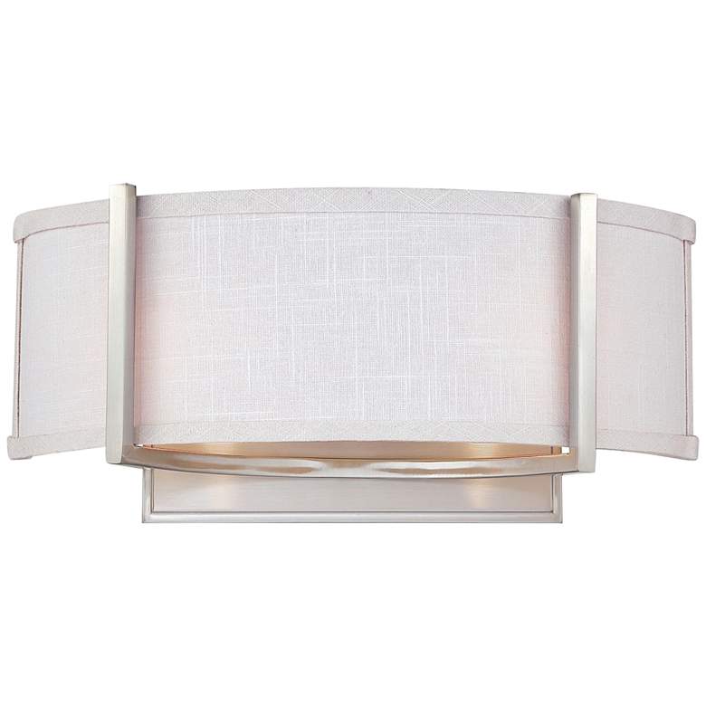 Image 1 Gemini 7 1/4" High Brushed Nickel Wall Sconce