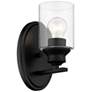 Gemma 1-Light Matte Black Sconce