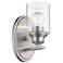 Gemma 1-Light Satin Nickel Sconce