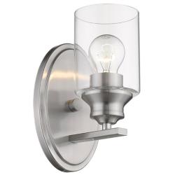 Gemma 1-Light Satin Nickel Sconce