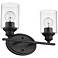 Gemma 2-Light Matte Black Vanity
