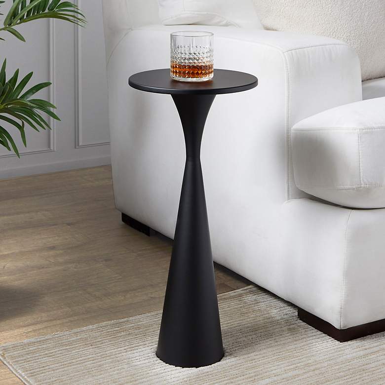 Image 1 Gemma 22" Metal Side Table Matte Black by LumiSource