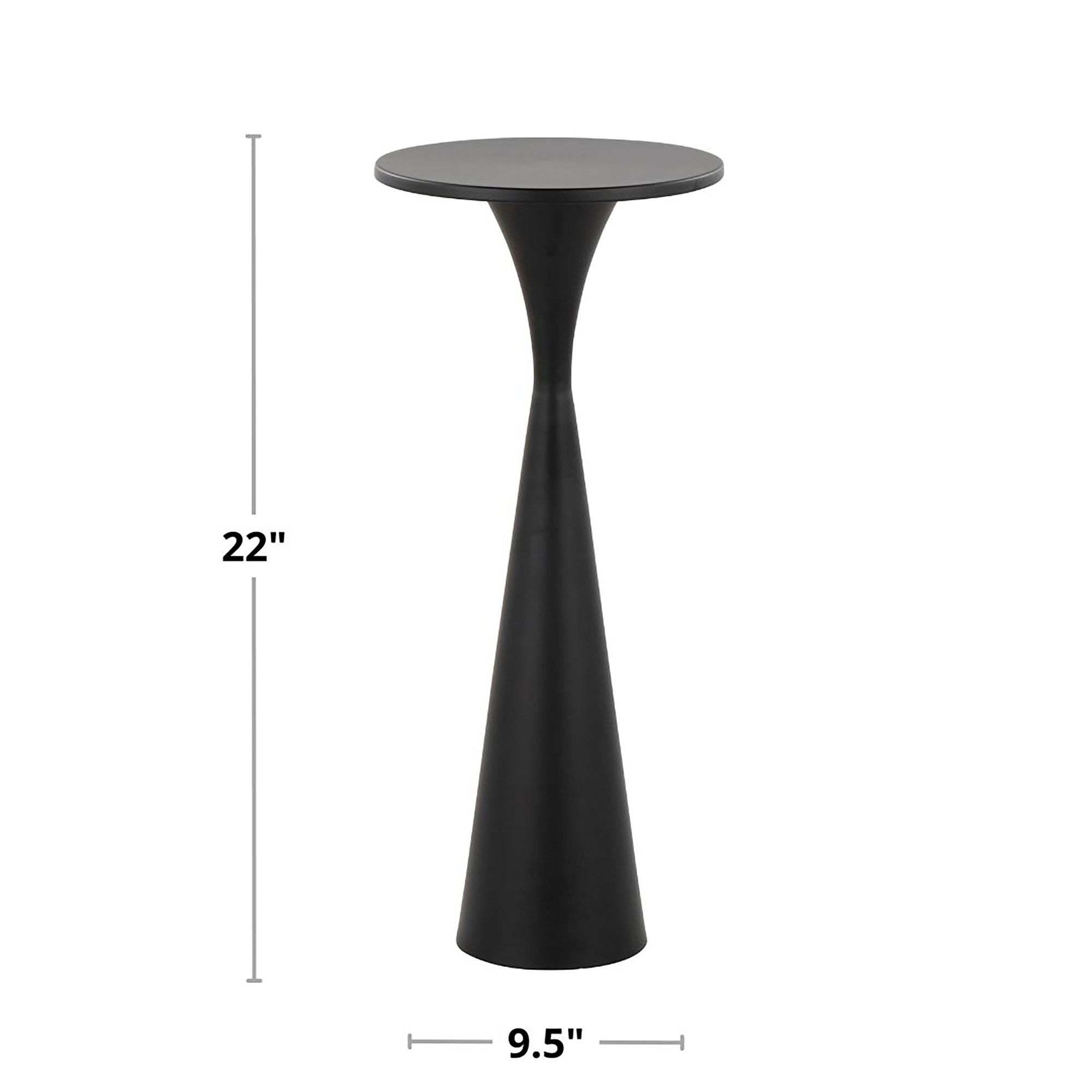 Gemma 22" Metal Side Table Matte Black by LumiSource