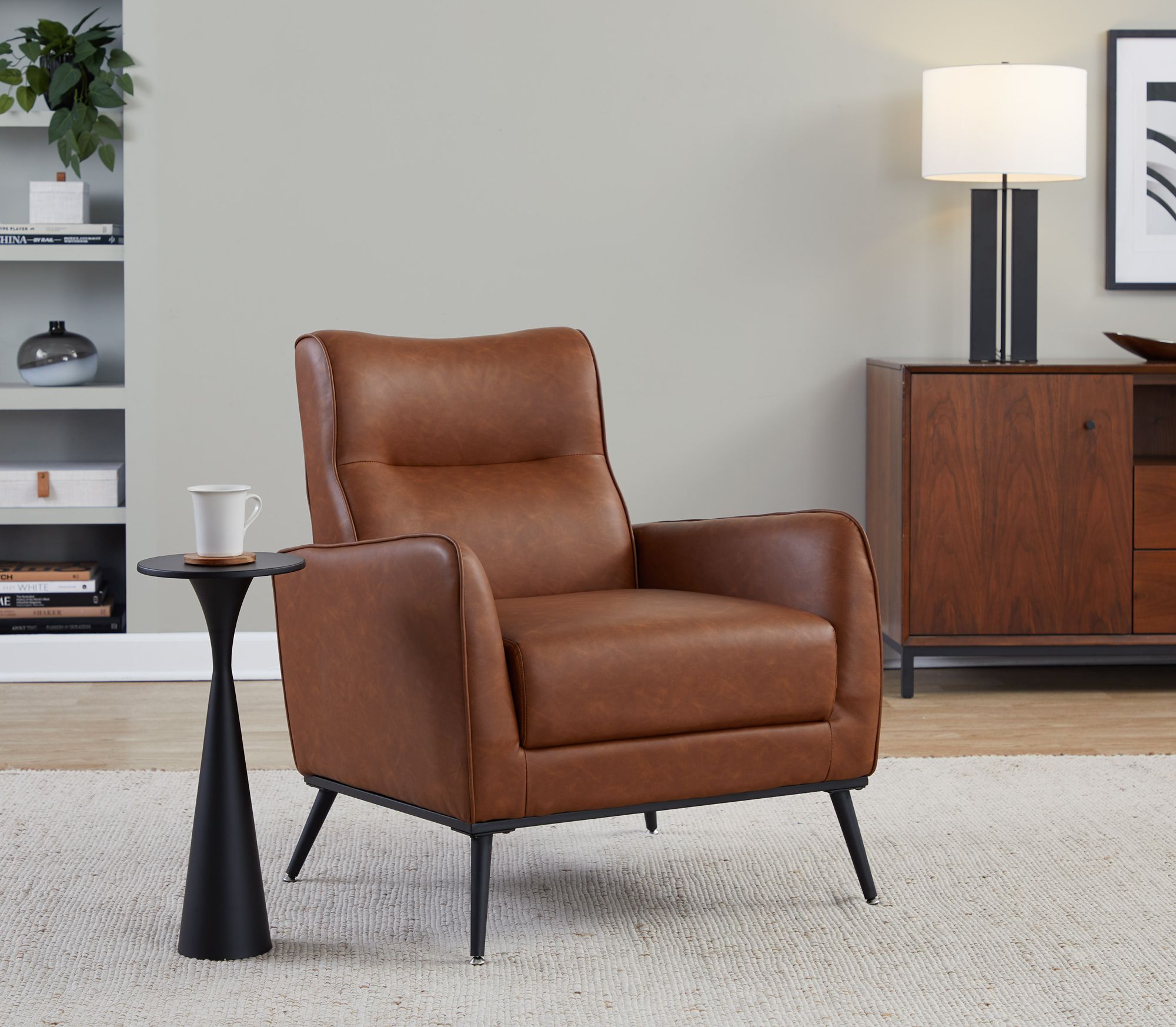 Gemma 22" Metal Side Table Matte Black by LumiSource