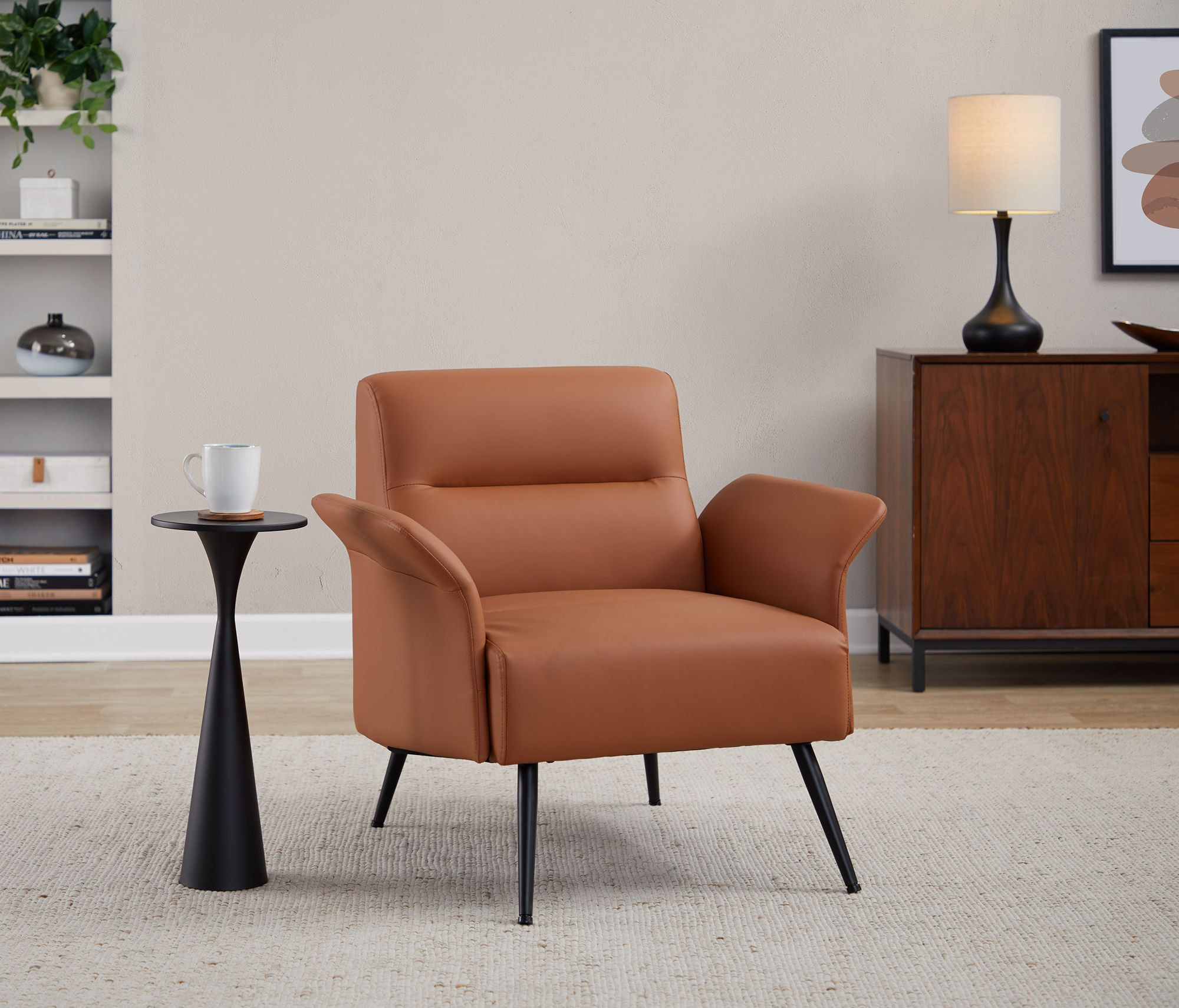 Gemma 22" Metal Side Table Matte Black by LumiSource