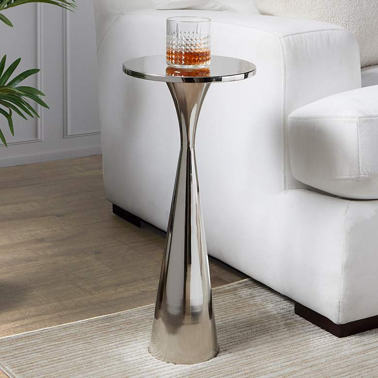 Image 1 Gemma 22" Metal Side Table Polished Nickel by LumiSource