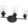 Gemma 3-Light Matte Black Vanity