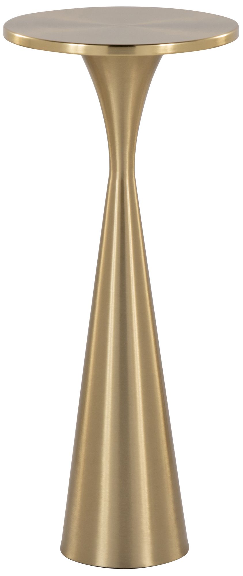 Image 2 Gemma 9 1/2" Wide Modern Brass Round Metal Side Table