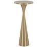 2_Gemma 9 1/2" Wide Modern Brass Round Metal Side Table