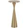 Gemma 9 1/2" Wide Modern Brass Round Metal Side Table