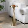 1_Gemma 9 1/2" Wide Modern Brass Round Metal Side Table