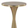 3_Gemma 9 1/2" Wide Modern Brass Round Metal Side Table more views