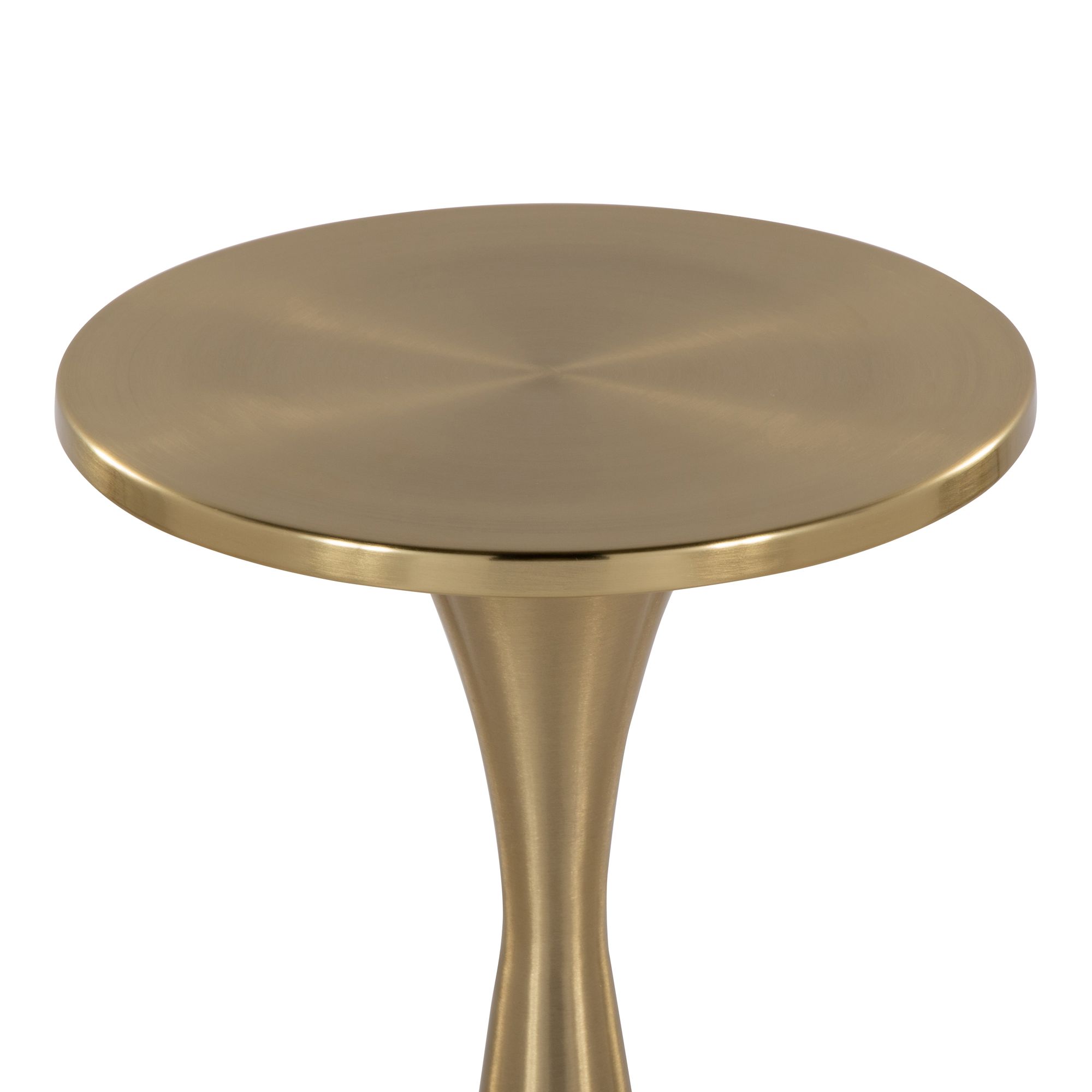 Image 5 Gemma 9 1/2" Wide Modern Brass Round Metal Side Table more views