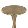5_Gemma 9 1/2" Wide Modern Brass Round Metal Side Table more views