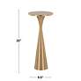Gemma 9 1/2" Wide Modern Brass Round Metal Side Table