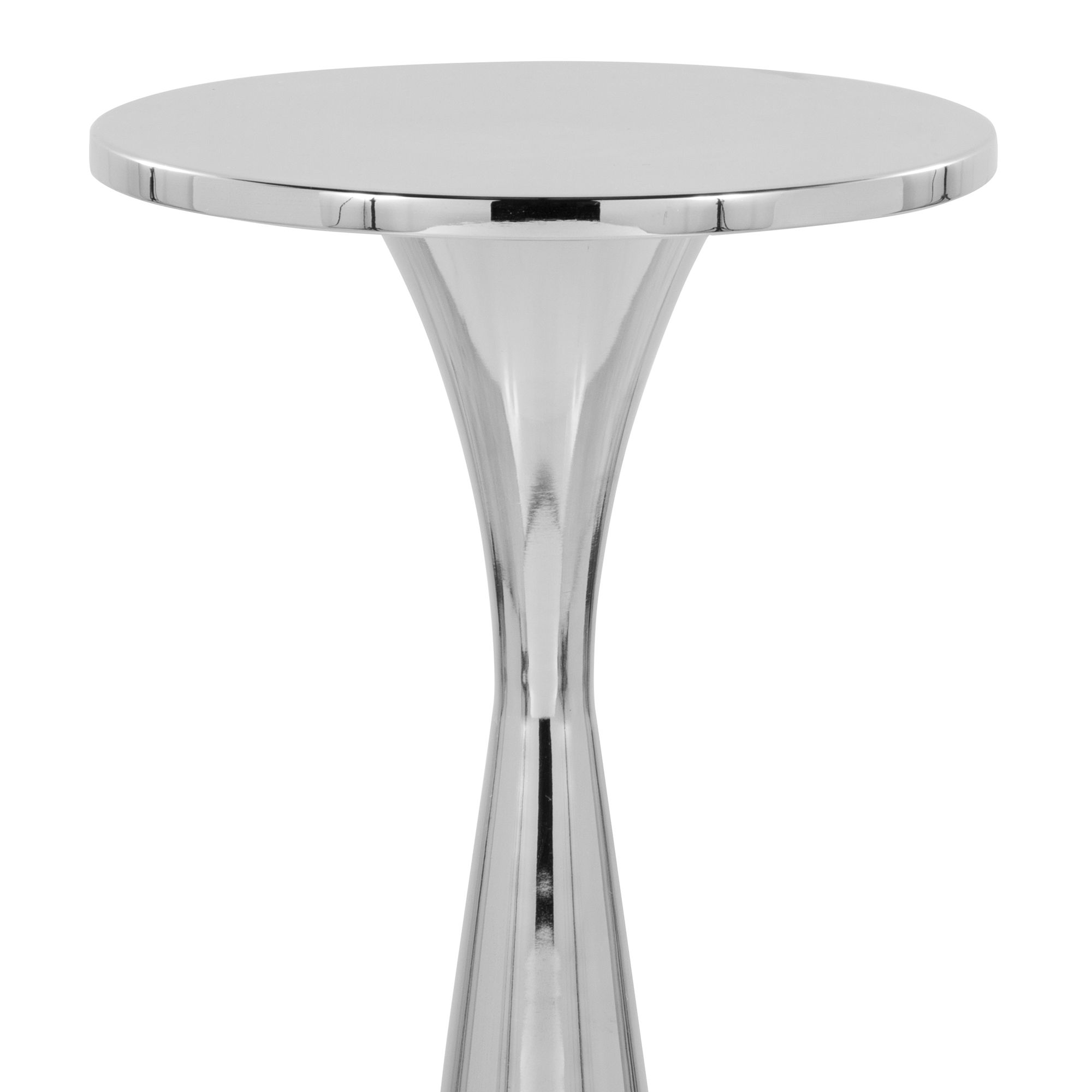 Image 3 Gemma 9 1/2" Wide Polished Nickel Side Table more views