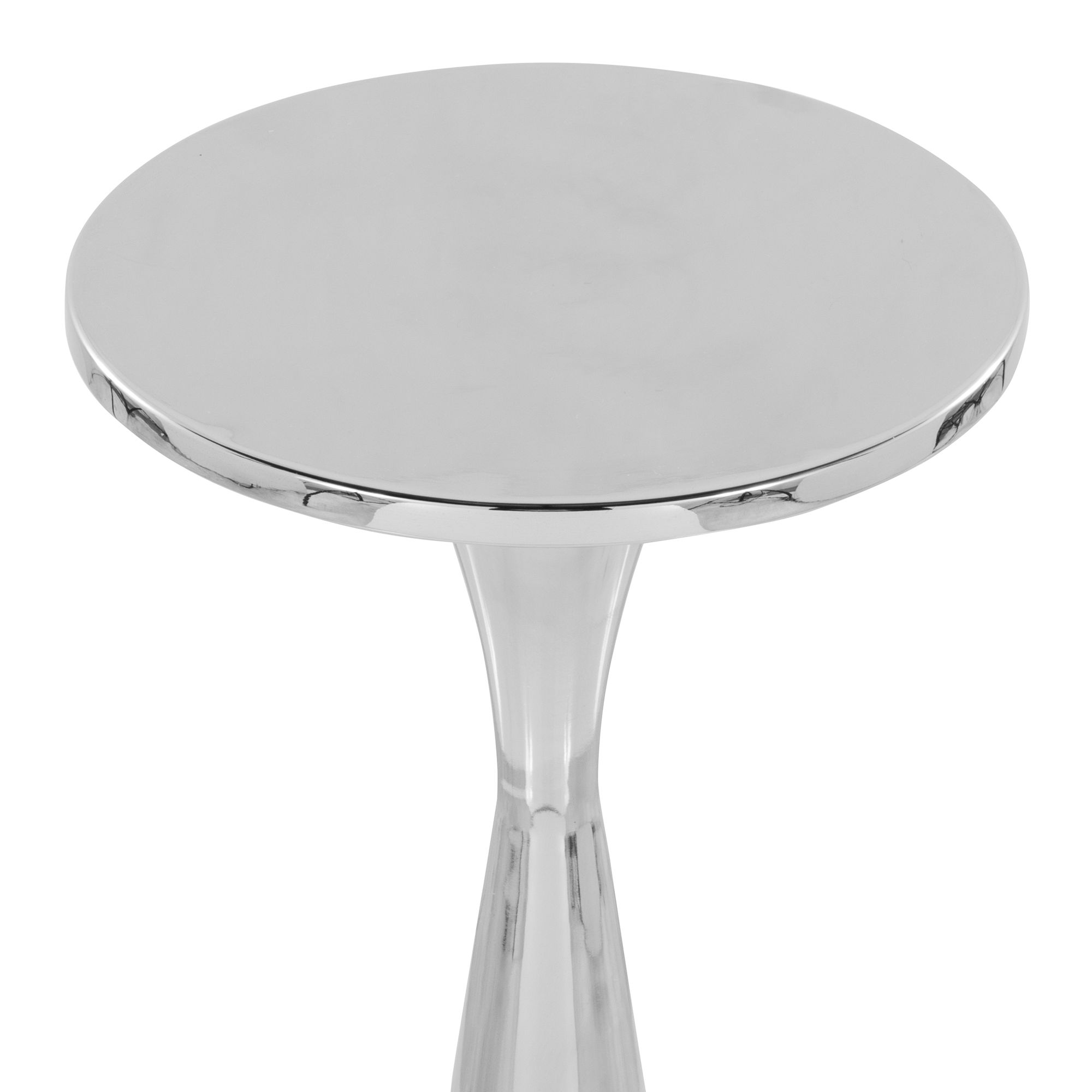 Image 5 Gemma 9 1/2" Wide Polished Nickel Side Table more views