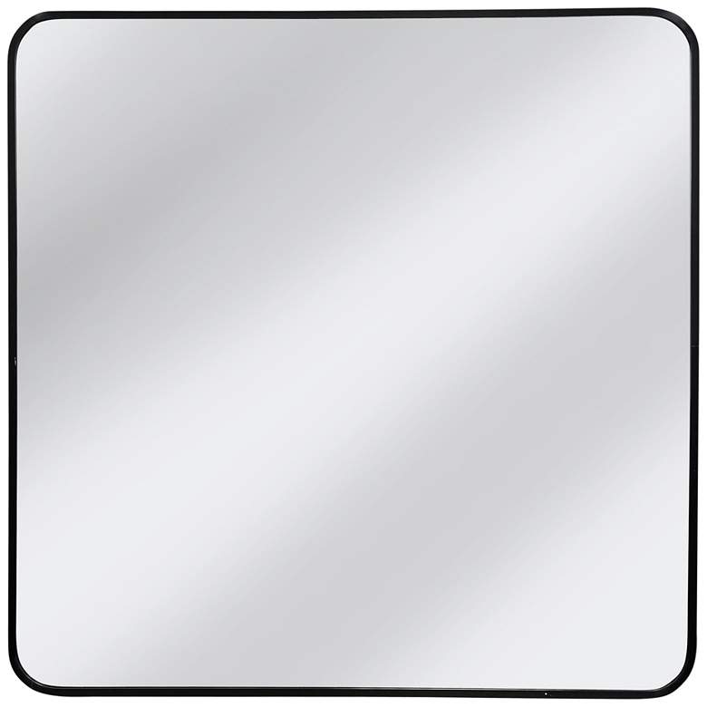 Image 1 Gemma Glossy Black 32" Square Wall Mirror