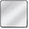 Gemma Glossy Black 32" Square Wall Mirror