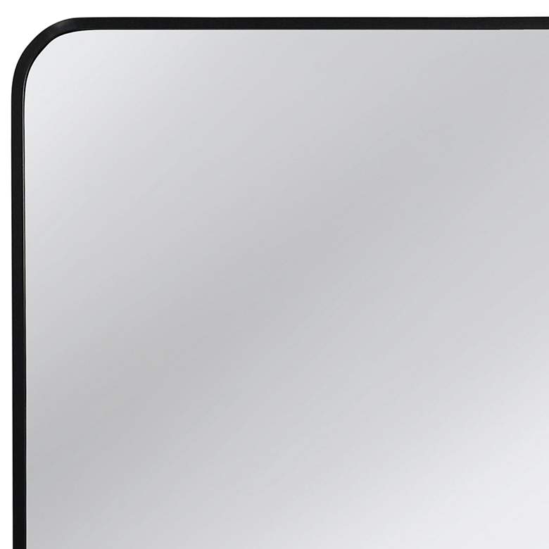 Image 2 Gemma Glossy Black 32" Square Wall Mirror more views