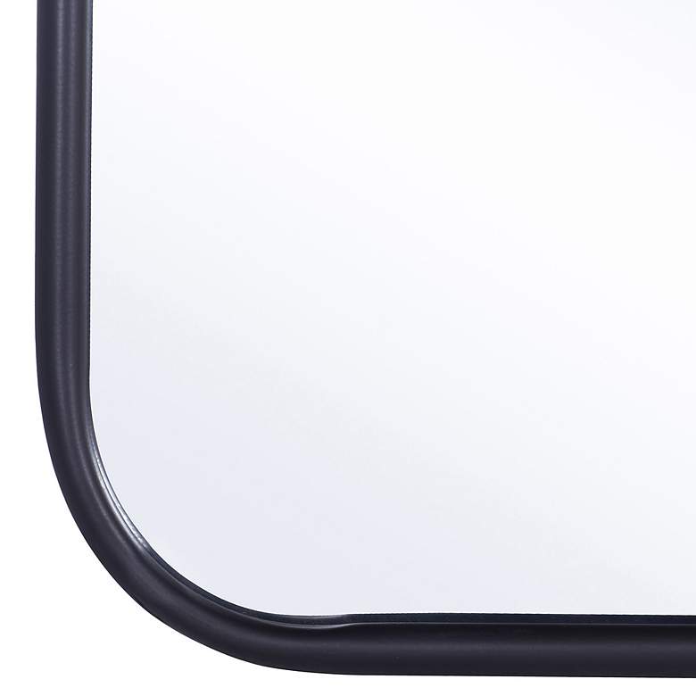 Image 4 Gemma Glossy Black 32" Square Wall Mirror more views