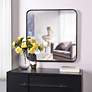 6_Gemma Glossy Black 32" Square Wall Mirror more views