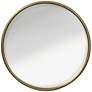 Gemma Glossy Gold 24" Round Wall Mirror