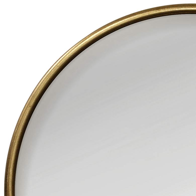 Image 2 Gemma Glossy Gold 24" Round Wall Mirror more views