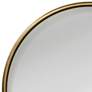 Gemma Glossy Gold 24" Round Wall Mirror