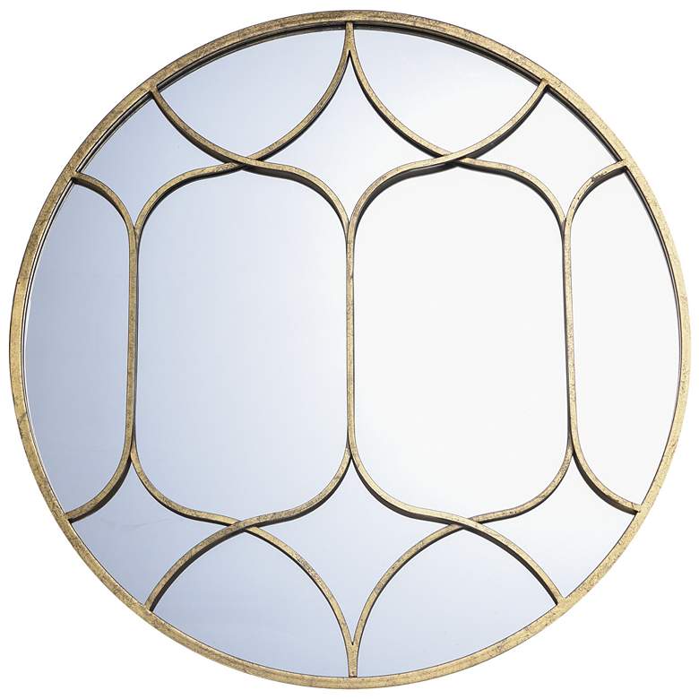 Image 1 Gemma - Metal Circle Wall Mirror - Gold