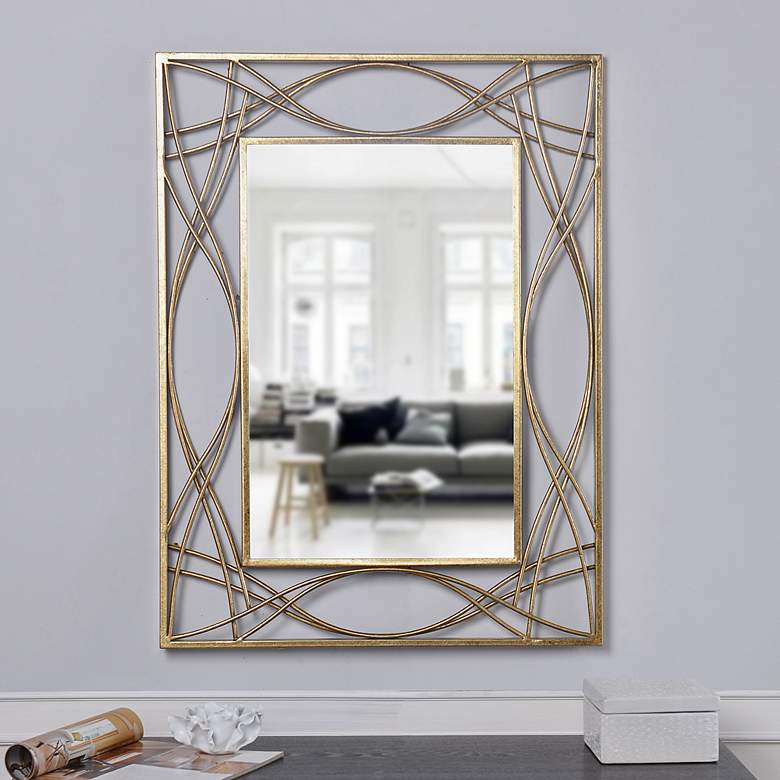 Image 1 Gemma - Metal Wall Mirror - Gold Finish