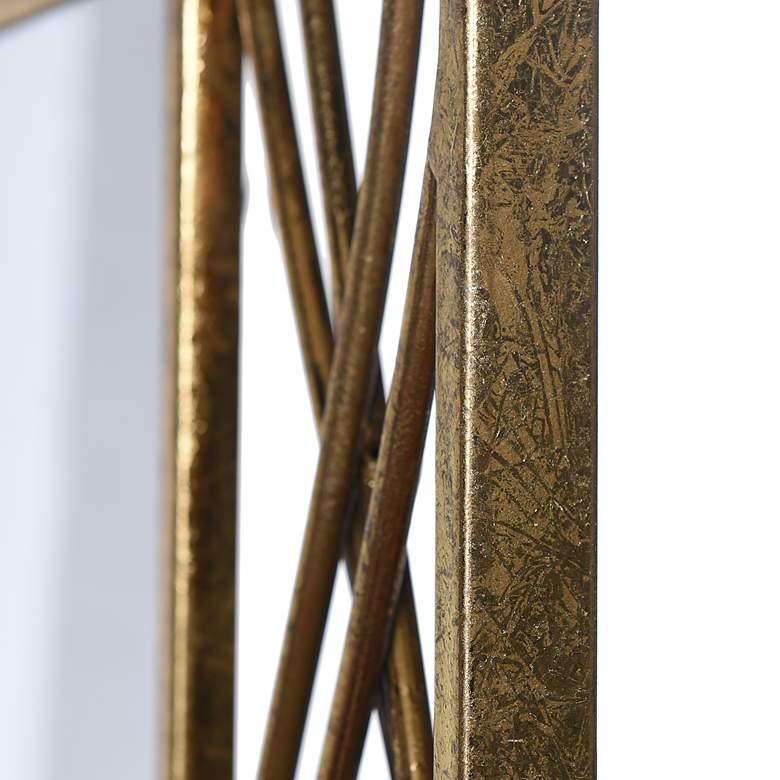 Image 4 Gemma - Metal Wall Mirror - Gold Finish more views