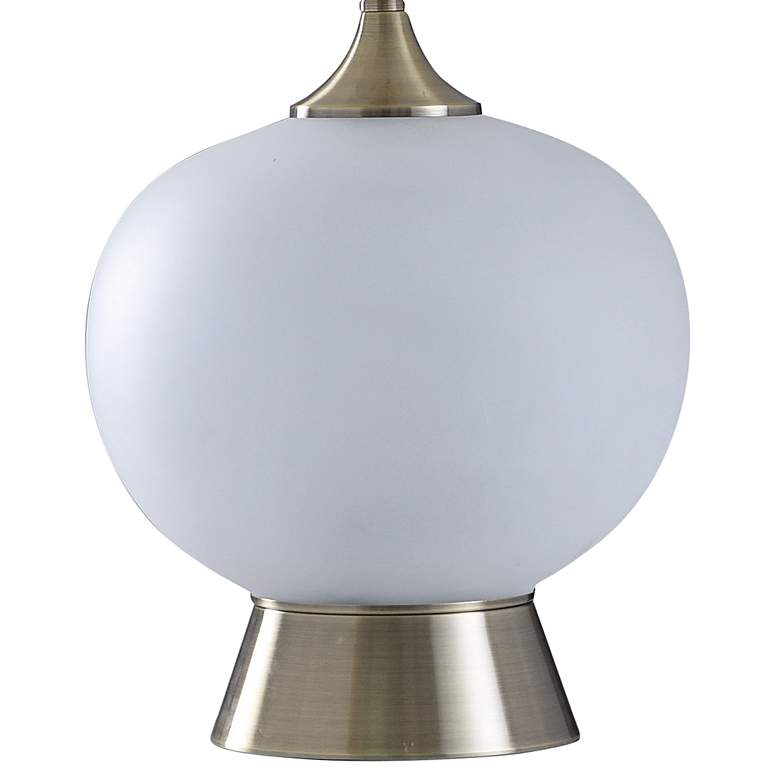 Image 5 Gemma Moon Glow White Opaque Glass Table Lamp more views