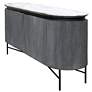 2_Gemma - Racetrack White and Charcoal Sideboard Cabinet with Granite Top more views