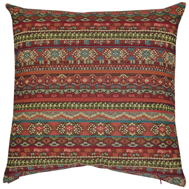 Image 1 Gemology Henna 24 inch Square Decorative Throw Pillow