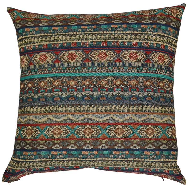 Image 1 Gemology Turquoise 24" Square Decorative Throw Pillow