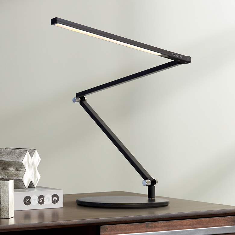 Image 1 Gen 3 Black Slim Z-Bar Daylight LED Modern Desk Lamp with Touch Dimmer