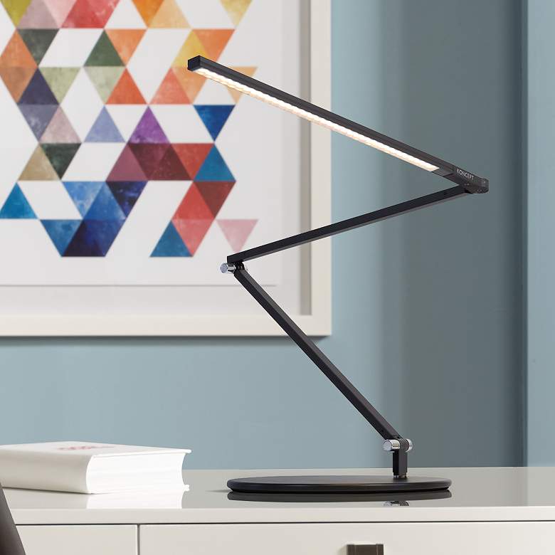 Image 1 Gen 3 Black Z-Bar Slim Warm LED Modern Desk Lamp with Touch Dimmer