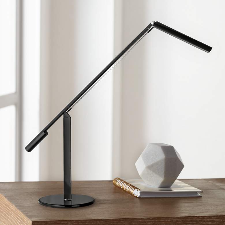 Image 1 Gen 3 Equo Daylight LED Black Finish Modern Desk Lamp with Touch Dimmer