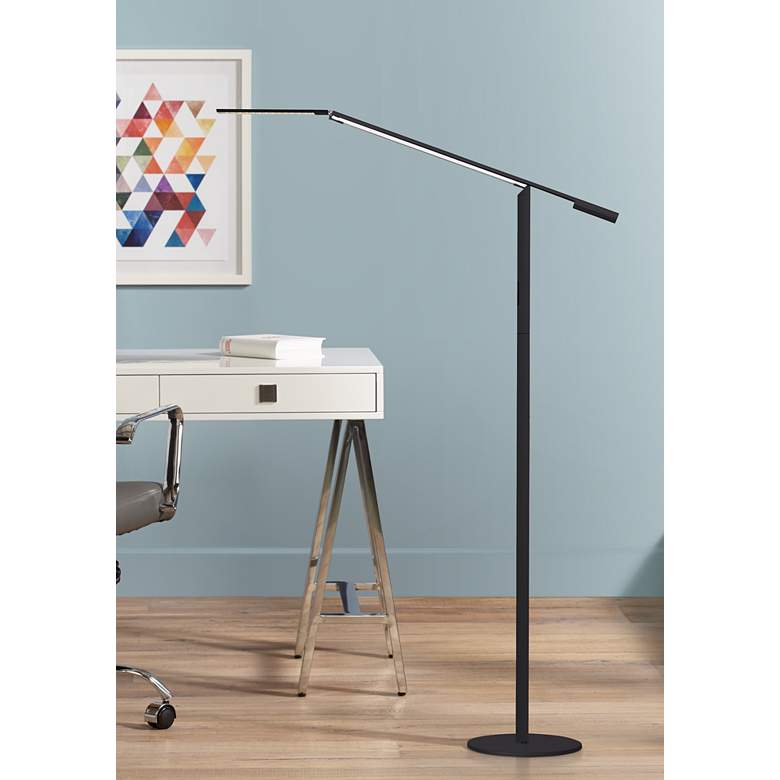 Image 1 Gen 3 Equo Daylight LED Black Modern Floor Lamp with Touch Dimmer