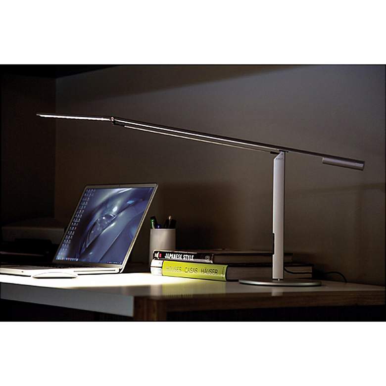 Gen 3 Equo Silver Finish Daylight LED Modern Desk Lamp with Touch Dimmer more views