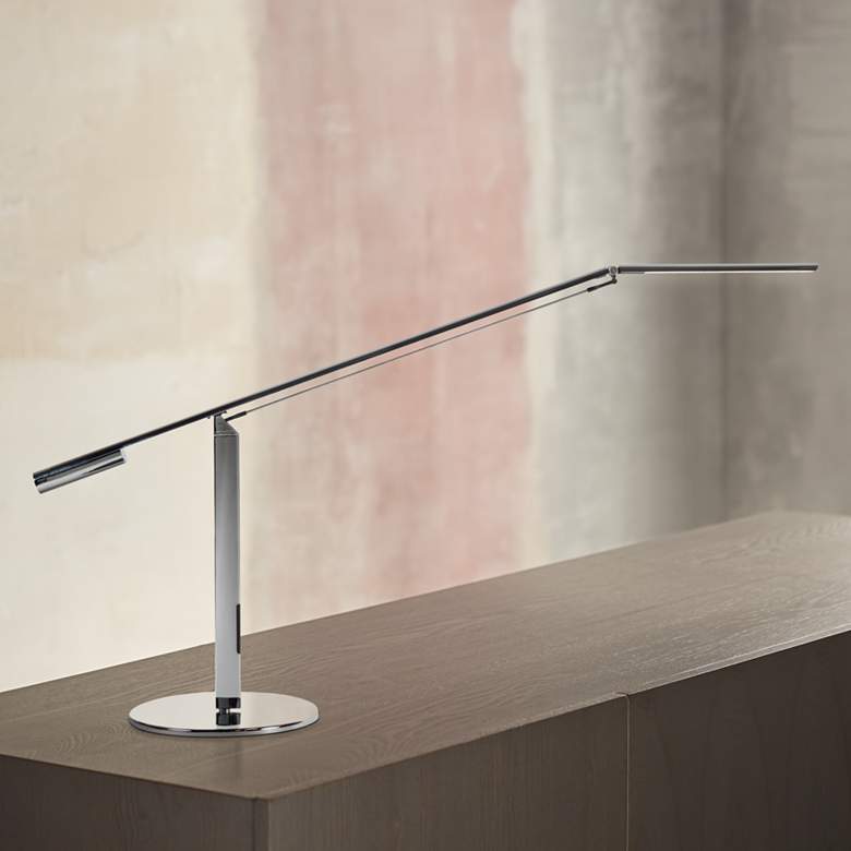 Gen 3 Equo Warm Light LED Chrome Finish Modern Desk Lamp with Touch Dimmer