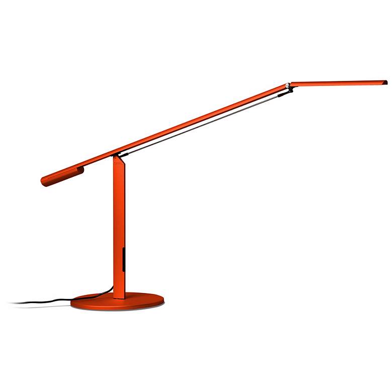 Gen 3 Equo Warm Light LED Orange Finish Modern Desk Lamp with Touch Dimmer